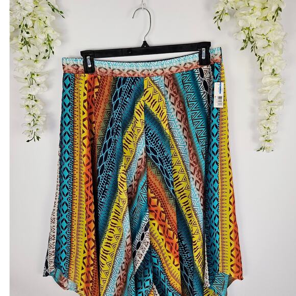 NWT New Directions Size XL Amber Ferry Boho Tribal Handkerchief Skirt Gypsy Boho - Picture 4 of 12